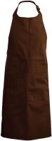 POLYESTER COTTON APRON WITH POCKET Chocolate