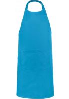 POLYESTER COTTON APRON WITH POCKET Tropical Blue