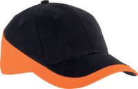 RACING - TWO-TONE 6 PANEL CAP Black/Orange