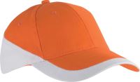 RACING - TWO-TONE 6 PANEL CAP Orange/White
