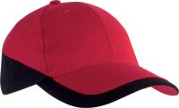 RACING - TWO-TONE 6 PANEL CAP Red/Black