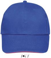 SOL'S BUFFALO - SIX PANEL CAP Royal Blue/Neon Coral