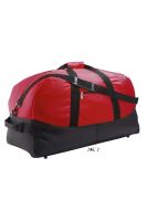 SOL'S STADIUM 65 - TWO COLOUR 600D POLYESTER TRAVEL/SPORTS BAG Red