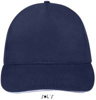 SOL'S SUNNY - FIVE PANEL CAP French Navy/White