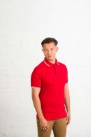 STRETCH TIPPED POLO Black/Red
